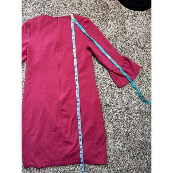 BODEN dress size Women's size 4 Petite, Red/Coral color; zippered back - Picture 4 of 11